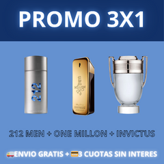 ¡PROMO 3X1! ONE MILLON + 212 MEN + INVICTUS - comprar online