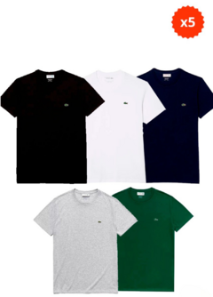 ¡OFERTA! PACK X5 REMERAS LACOSTE