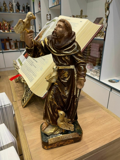 São Francisco de Assis - Gesso Barroco - 30 cm - comprar online