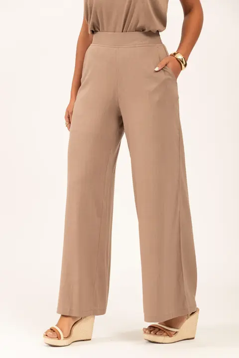 Calça Reta com Elástico Renata