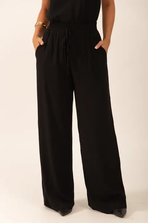 Calça Pantalona com Elástico Samira