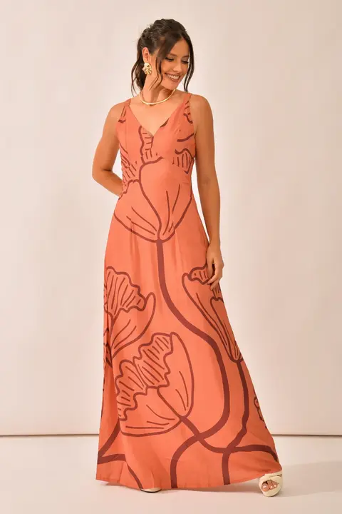 Vestido Longo de Alça Mariana