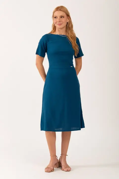 Vestido Midi de Manga Hilda