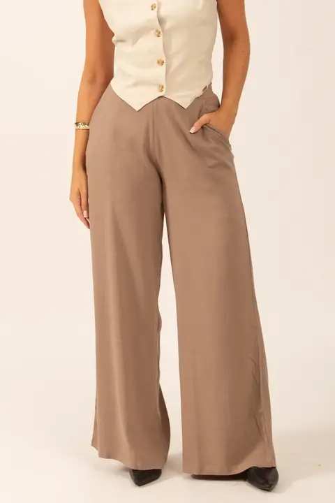 Calça Reta com Elástico Renata