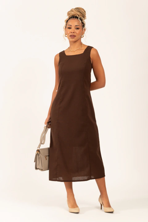 Vestido Midi de Alça Lurdes