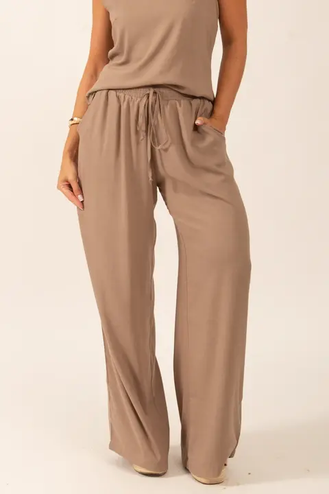 Calça Pantalona com Elástico Samira