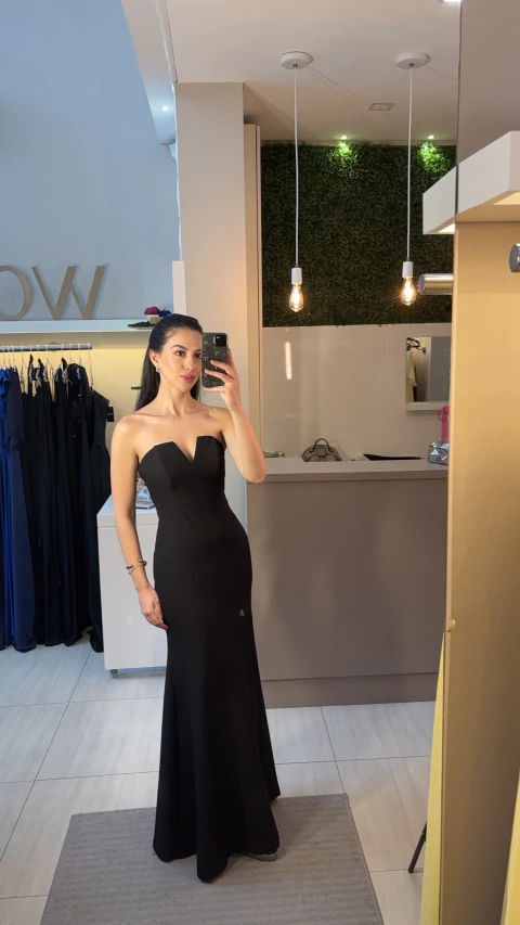 Vestido alfaiataria sereia - Preto - comprar online