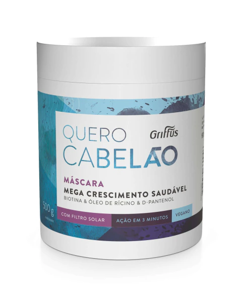 Máscara Capilar de Crescimento Quero Cabelão 500 g - Griffus