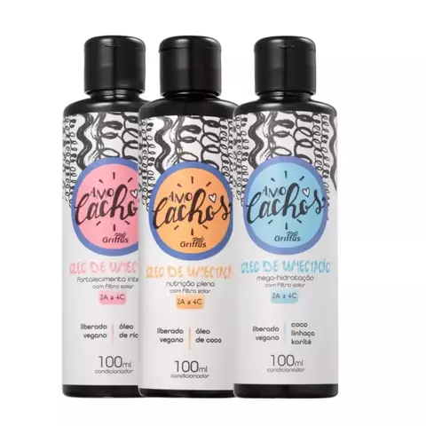 Kit Cronograma de Umectação Amo Cachos Griffus - Hidratação, Nutrição e Fortalecimento para Todos os Cachos (2A a 4C) - comprar online