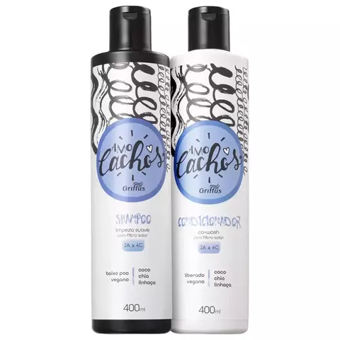 Kit Shampoo + Condicionador - Amo Cachos Griffus - Hidratação e Definição para Fios Cacheados (2A a 4C) - 2x 400ml - comprar online