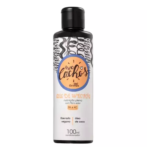 Óleo de Umectação Amo Cachos Griffus - Nutrição Profunda com Óleo de Coco (2A a 4C) - 100ml - comprar online