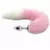 Plug Anal Rabo de Raposa Rosa e Branco da Sexy Import - comprar online