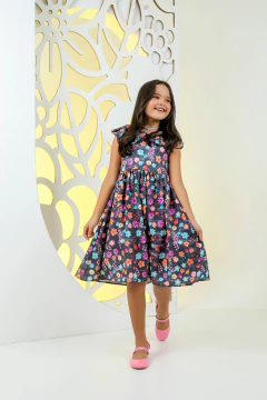 Vestido Infantil Estampado Feminino - Juju