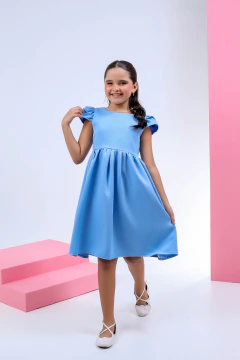 Vestido Infantil Azul bebê Alfaiataria - ARIELE - comprar online
