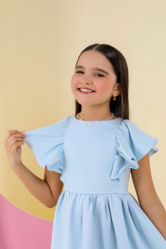 Vestido Alfaiataria (Dua) Azul bebê - HADASSA - comprar online