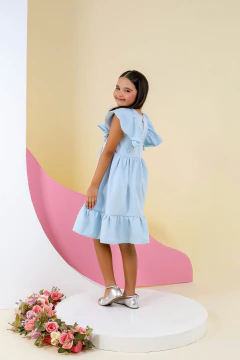 Vestido Alfaiataria (Dua) Azul bebê - HADASSA na internet