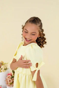 Vestido Alfaiataria (Dua) Amarelo Manteiga - NADIA - loja online