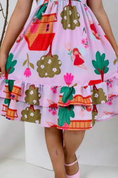 Vestido Infantil Médio Estampado Fadas Feminino - NINA - comprar online