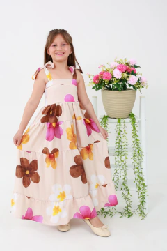 Vestido Infantil Longo Maxi Floral - EDUARDA