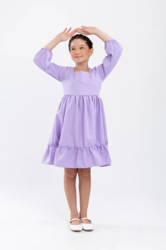 Vestido Infantil Médio Estampado Floral Feminino - Elisa
