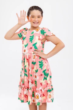 Vestido Canelado Premium Estampado - AYA na internet