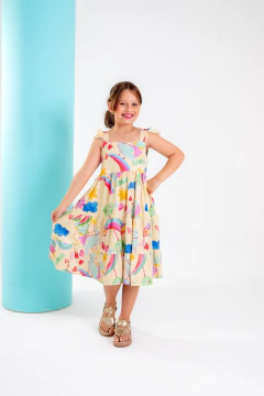 Vestido Canelado Premium Estampado - DÉBORA - comprar online