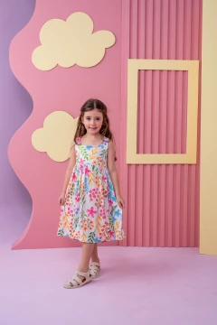 Vestido Infantil Malha Canelada Premium (Dua) - Bela