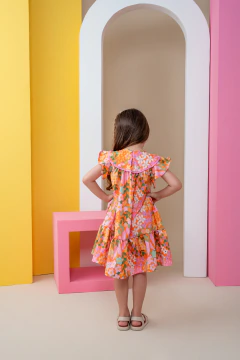 Vestido Crepe Toque Seda Estampado - THAYLA - comprar online
