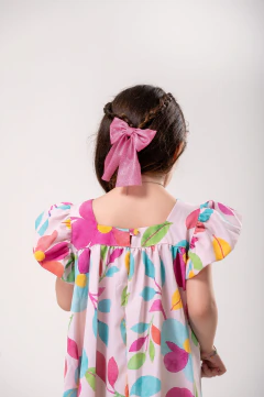 Vestido Infantil Médio Estampado Floral Feminino - MELANIE na internet