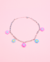 Colar Drip Silver - azul e rosa - comprar online