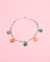 Colar Drip Silver - verde e laranja - Gumi