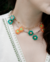 Colar Drip Silver - verde e laranja - comprar online