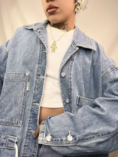 Jaqueta Parka Jeans - RECRIART BRECHO