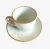 Jogo café da manhã (xícara de chá, pratinho e bowl) - Flor de Primavera Porcelanas Personalizadas