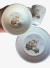 Kit infantil prato sobremesa, caneca e bowl - coelhinho da Páscoa