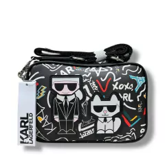 Bolso Crossbody Karl Lagerfeld Negro (Abstracto) - comprar en línea