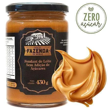 Fondant de Leite Fazenda de Minas Zero Açúcar Adicionado – Pote 430g