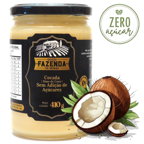 Cocada Zero Açúcar Fazenda de Minas