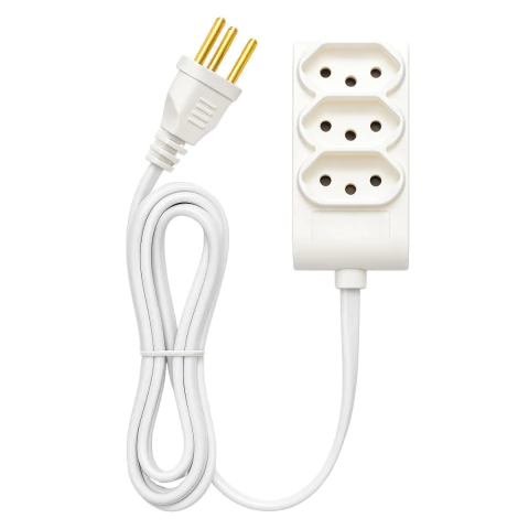 Extensao 3 Tomadas Fame 1,5 Metros Branca