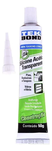 Cola Silicone Acético Tekbond Bisnaga 50g Transparente