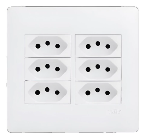 Conjunto 4X4 6 Tomadas 20A Fame Habitat