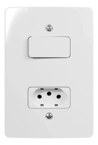 Conjunto 1 Interruptor Simples 6a E 1 Tomada 10a Margirius