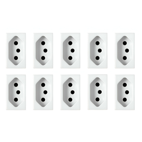 Kit 10 Modulos Tomada 20A 3 Pinos Soprano Siemens Ilus