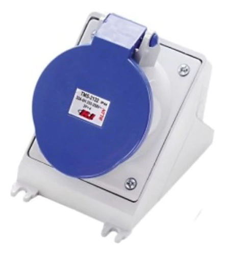 Plug Tomada Sobrepor HJ 32A 2P+T 6H IP44 AZUL