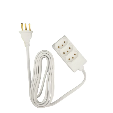 Extensao 3 Tomadas Fame 3 Metros Branca