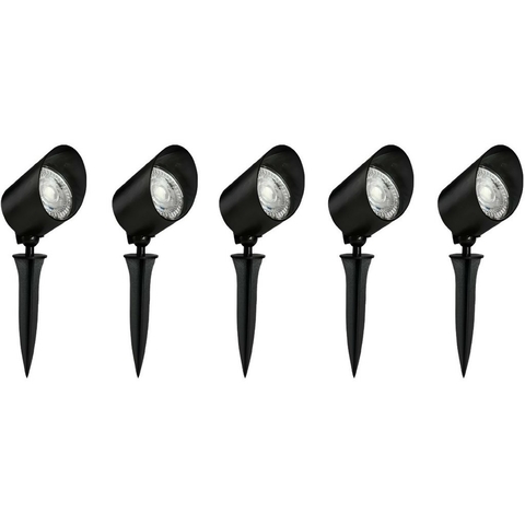 Kit 5 Espetos LED Jardim Luminatti 7W 3000K Luz Amarela