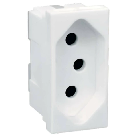 Modulo Tomada 10A Pial Plus 3 Pinos Branco