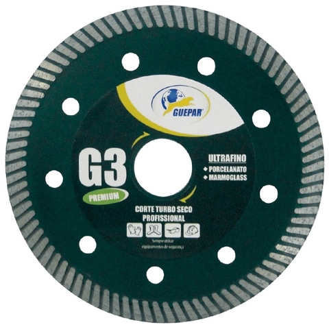 Disco Corte Guepar Turbo Seco Porcelana G3 Verde