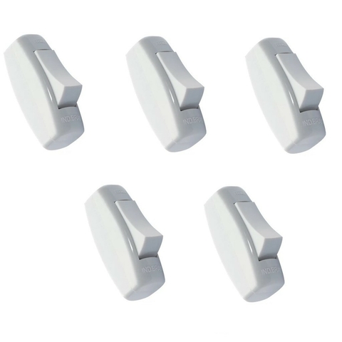 Kit 5 Interruptores Pera 6A Meio de Fio Cinza Fame