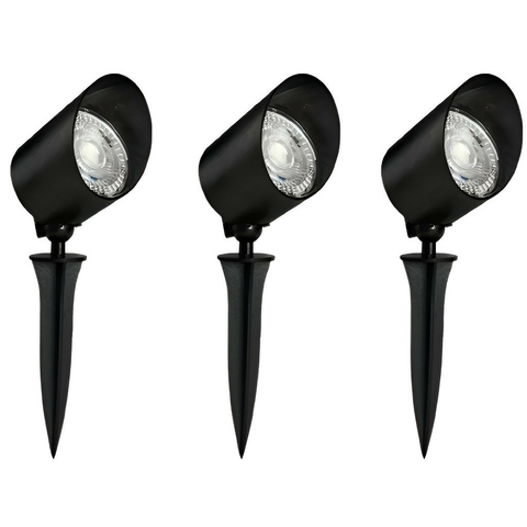 Kit 3 Espetos LED Jardim Luminatti 7W 3000K Luz Amarela